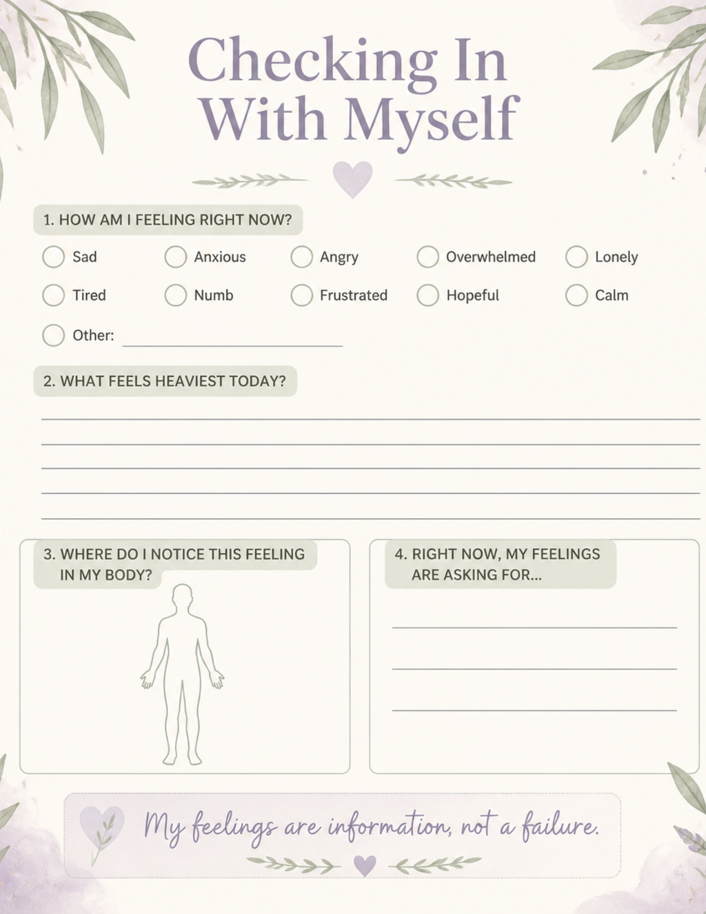 The Rough Day Rescue Kit | Printable Self-Care Toolkit