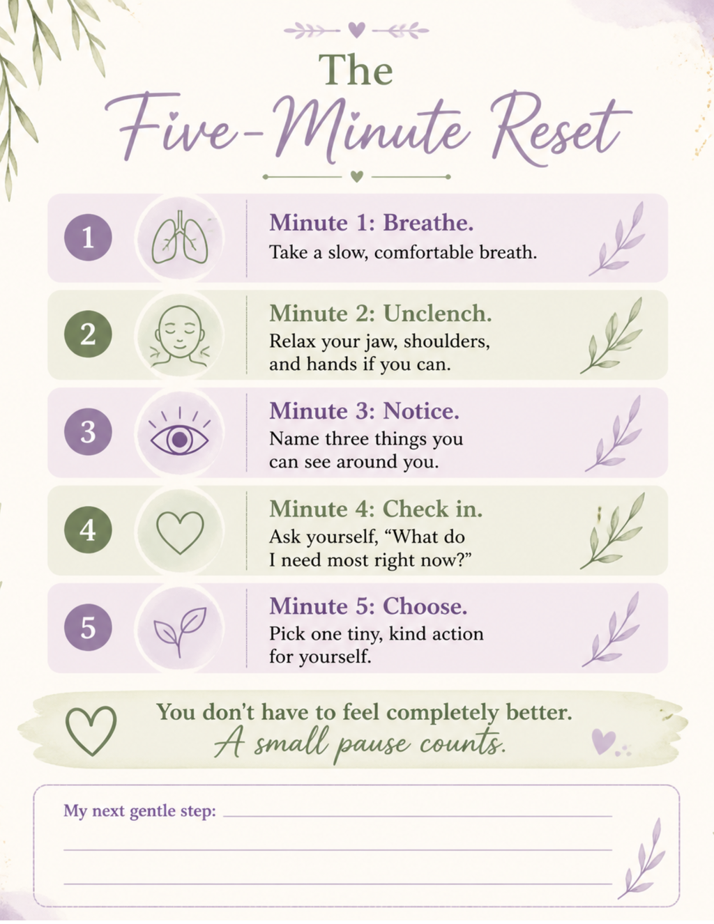 The Rough Day Rescue Kit | Printable Self-Care Toolkit