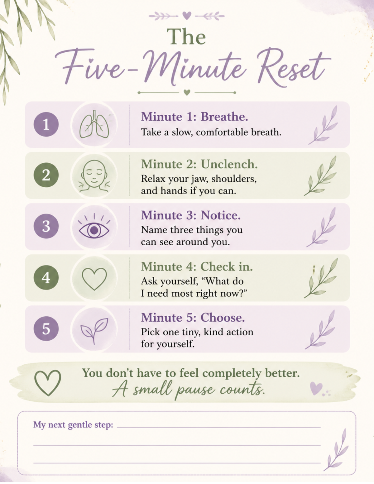 The Rough Day Rescue Kit | Printable Self-Care Toolkit