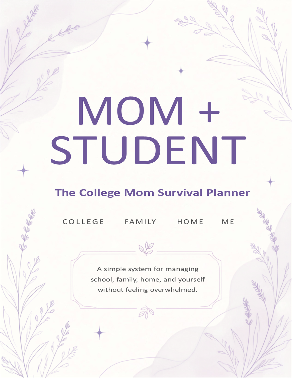 Mom + Student College Planner cover — The College Mom Survival Planner digital PDF by PEBL Evermore