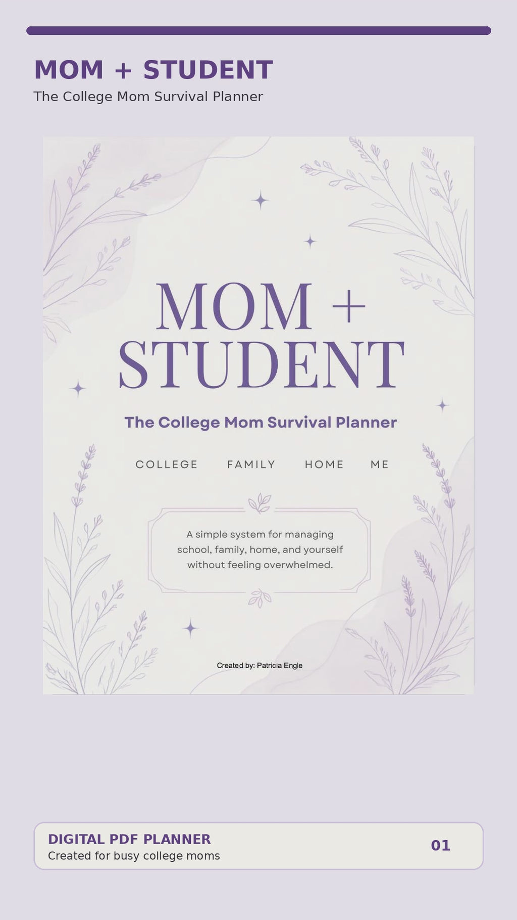 Mom + Student College Planner
